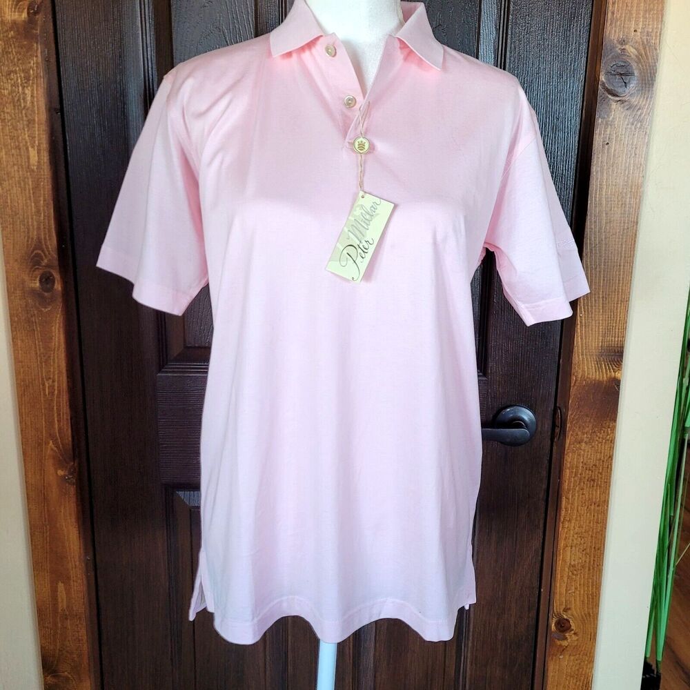 NWT Peter Millar Youth Girls Size L (16-18) Pink Golf Tennis Performance Polo